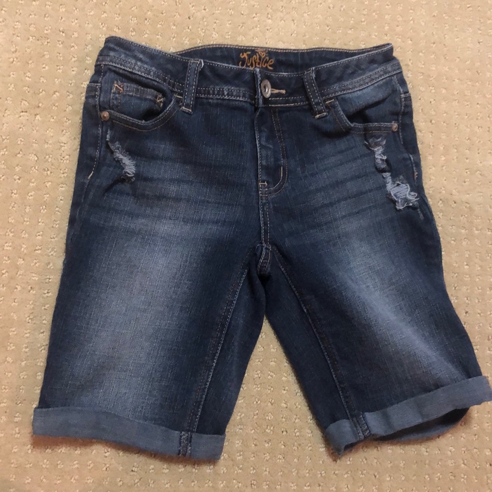Justice denim shorts